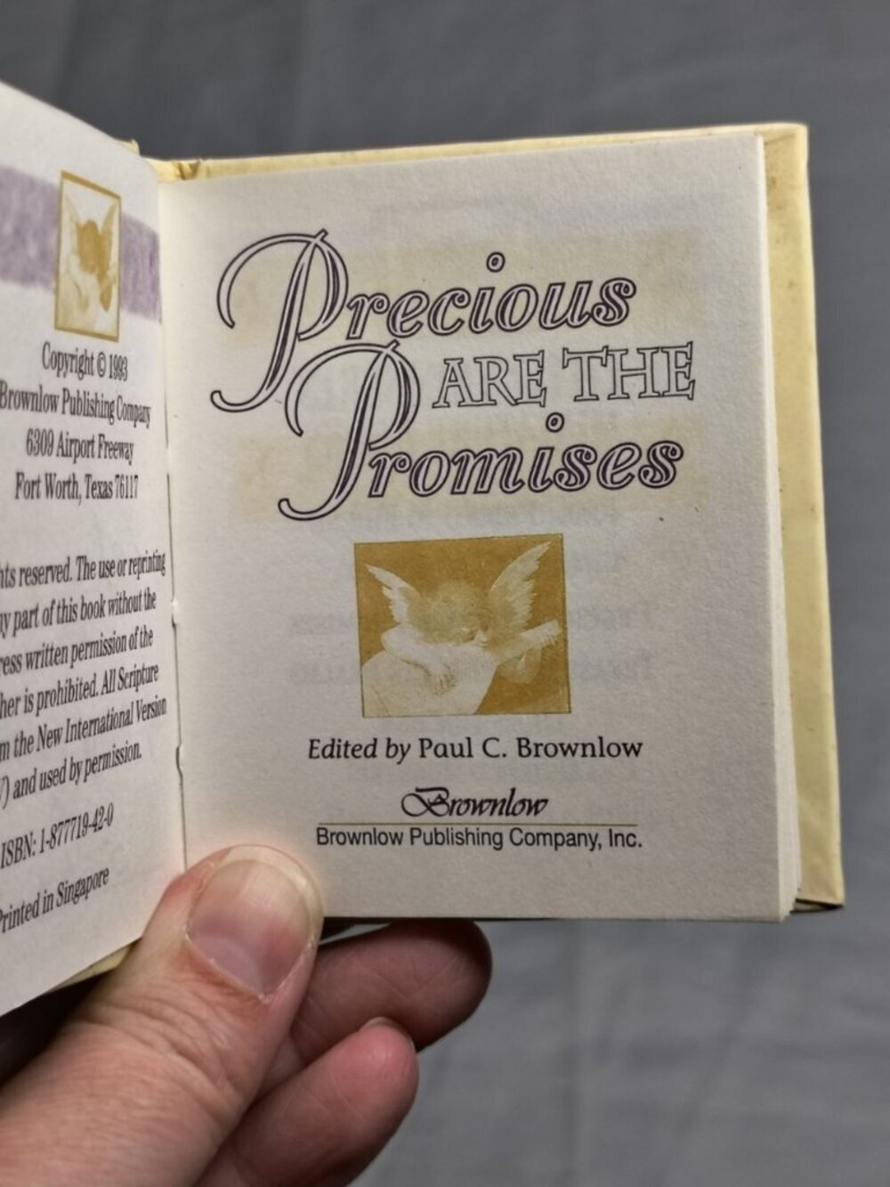 Precious Are the Promises Miniature Paul C. Brownlow 1993 Printed in Singapore - Picture 8 of 10